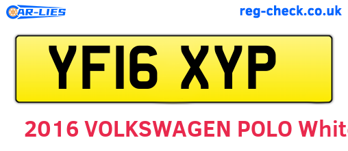 YF16XYP are the vehicle registration plates.