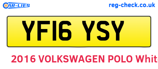 YF16YSY are the vehicle registration plates.