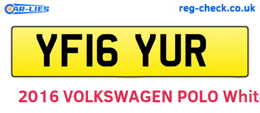 YF16YUR are the vehicle registration plates.