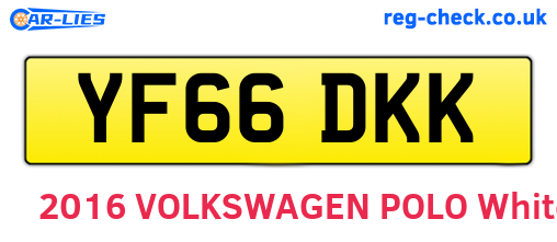 YF66DKK are the vehicle registration plates.