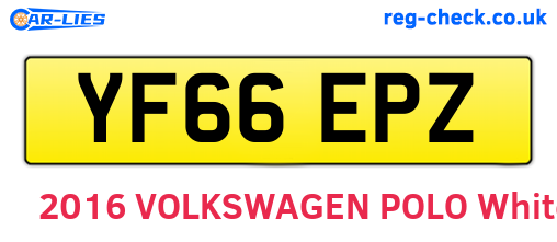 YF66EPZ are the vehicle registration plates.