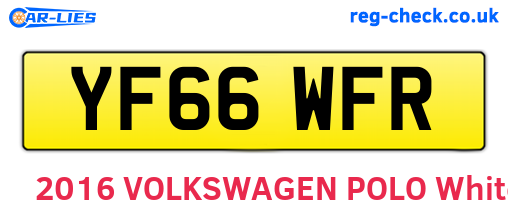 YF66WFR are the vehicle registration plates.