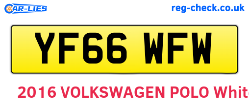 YF66WFW are the vehicle registration plates.