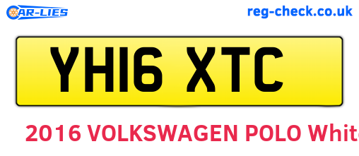 YH16XTC are the vehicle registration plates.