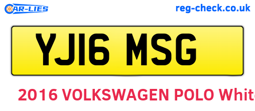 YJ16MSG are the vehicle registration plates.