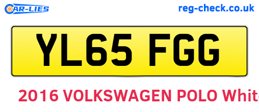 YL65FGG are the vehicle registration plates.