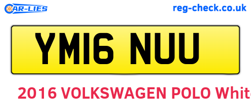 YM16NUU are the vehicle registration plates.