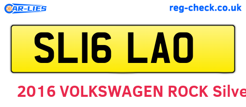 SL16LAO are the vehicle registration plates.