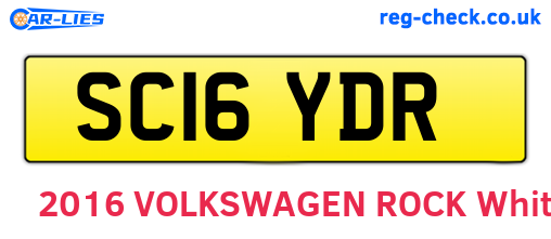 SC16YDR are the vehicle registration plates.