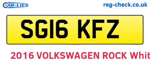 SG16KFZ are the vehicle registration plates.
