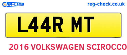 L44RMT are the vehicle registration plates.