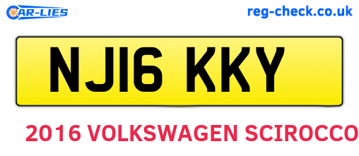 NJ16KKY are the vehicle registration plates.