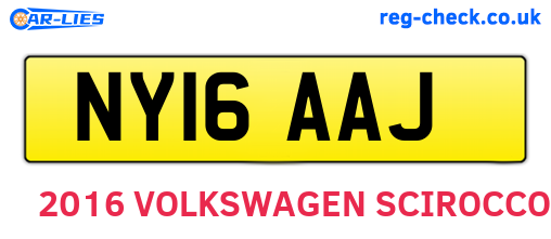 NY16AAJ are the vehicle registration plates.