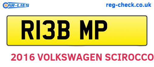 R13BMP are the vehicle registration plates.