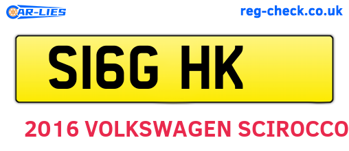 S16GHK are the vehicle registration plates.