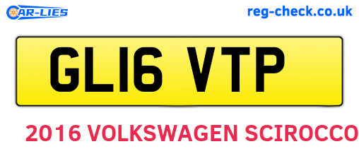 GL16VTP are the vehicle registration plates.