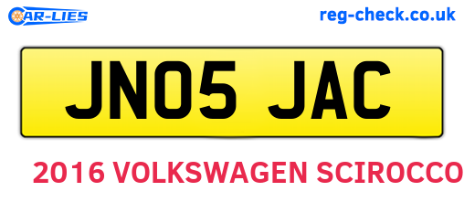 JN05JAC are the vehicle registration plates.