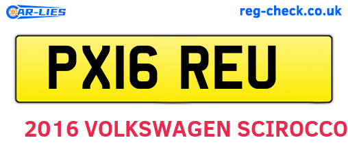 PX16REU are the vehicle registration plates.