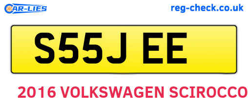 S55JEE are the vehicle registration plates.