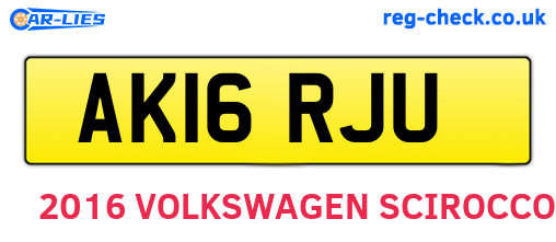 AK16RJU are the vehicle registration plates.