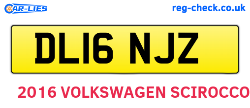 DL16NJZ are the vehicle registration plates.