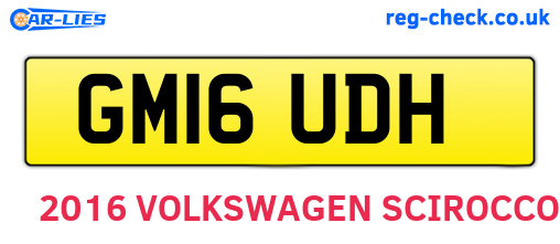 GM16UDH are the vehicle registration plates.