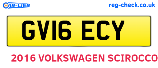 GV16ECY are the vehicle registration plates.