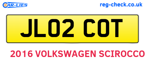 JL02COT are the vehicle registration plates.