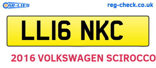 LL16NKC are the vehicle registration plates.