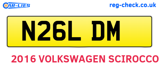 N26LDM are the vehicle registration plates.
