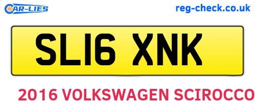 SL16XNK are the vehicle registration plates.