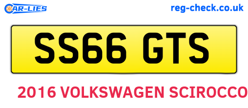 SS66GTS are the vehicle registration plates.
