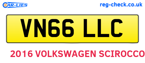 VN66LLC are the vehicle registration plates.