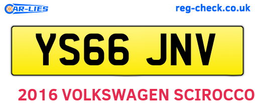 YS66JNV are the vehicle registration plates.