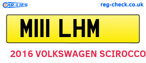M111LHM are the vehicle registration plates.