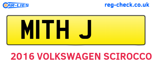 M1THJ are the vehicle registration plates.