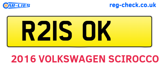 R21SOK are the vehicle registration plates.