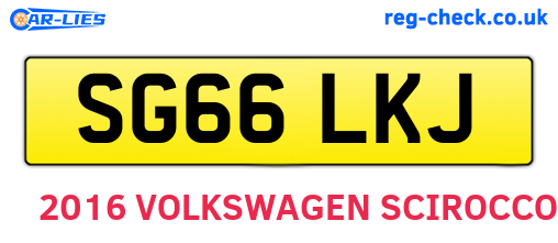 SG66LKJ are the vehicle registration plates.