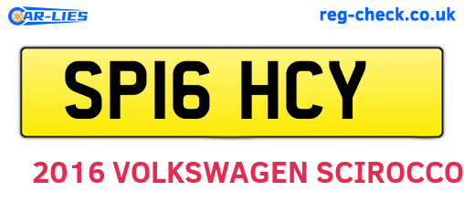 SP16HCY are the vehicle registration plates.