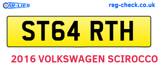 ST64RTH are the vehicle registration plates.