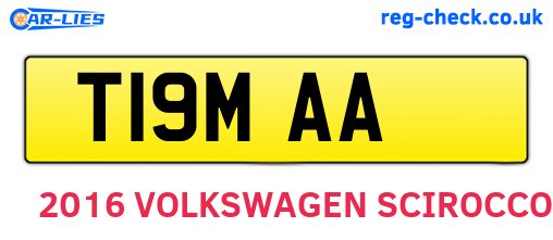 T19MAA are the vehicle registration plates.