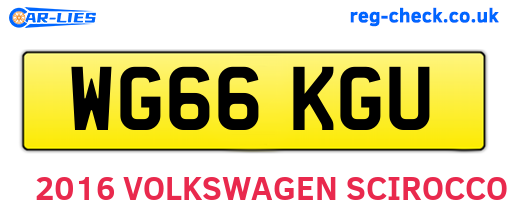 WG66KGU are the vehicle registration plates.