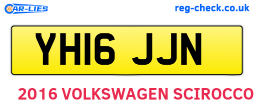 YH16JJN are the vehicle registration plates.