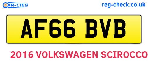 AF66BVB are the vehicle registration plates.