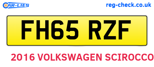 FH65RZF are the vehicle registration plates.