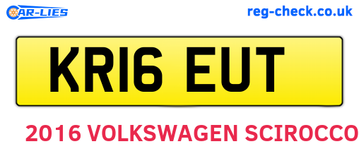 KR16EUT are the vehicle registration plates.