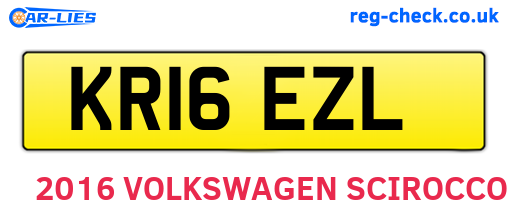 KR16EZL are the vehicle registration plates.