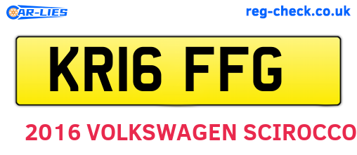 KR16FFG are the vehicle registration plates.