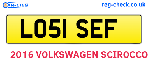 LO51SEF are the vehicle registration plates.