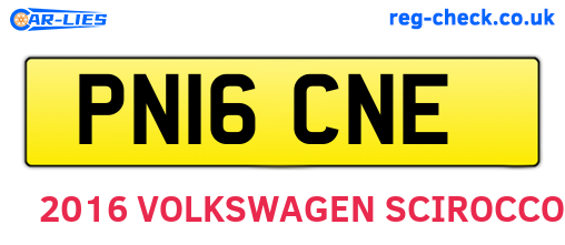 PN16CNE are the vehicle registration plates.